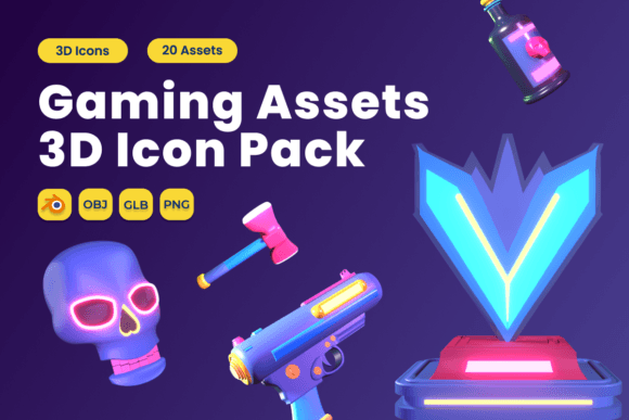 Elevate Your Gaming Designs with 3D Icon Pack Vol 4