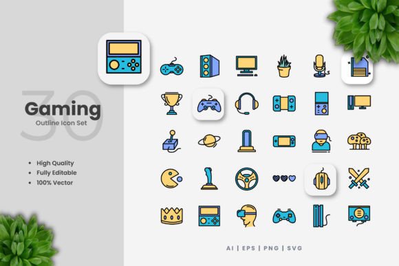 Elevate Your Projects with Gaming Colored Icons