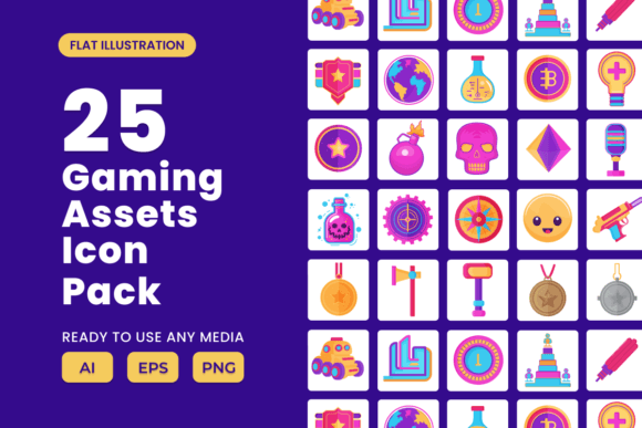 Gaming Asset 2D Icon Set Vol 2: Elevate Your Visual Design with a Professional Icon Pack