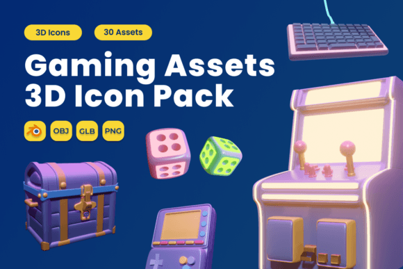 Gaming Asset 3D Icon Pack: Level Up Your Designs