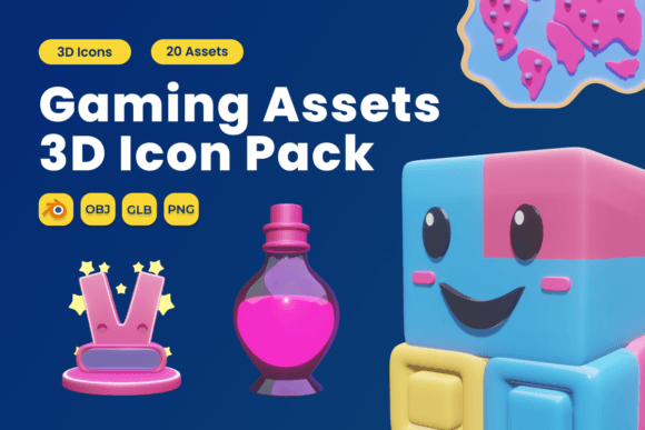 Gaming Asset 3D Icon Pack Vol 2: Level Up Your Visuals