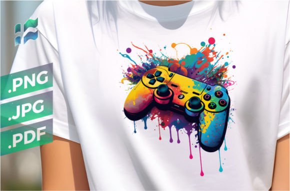 Gaming PNG Sublimation T-Shirt Paint Designs