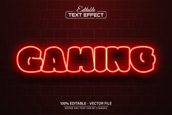 Gaming Red Glowing Neon Text Effect: Bright Ideas for Design