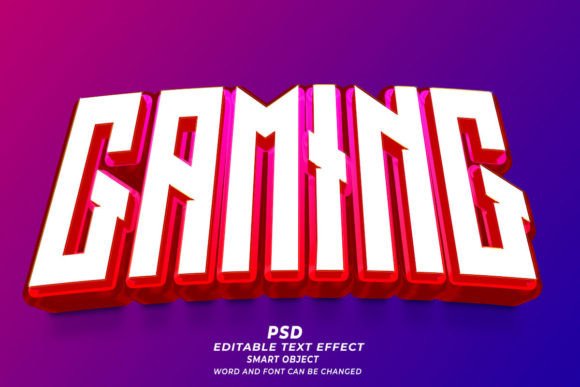 PSD 3D Gaming Editable Text Effect