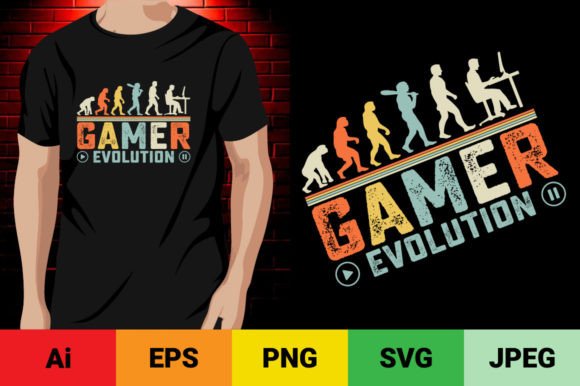 The Gamer Evolution Gaming T-shirt Design: A Creative Catalyst for Professionals and Enthusiasts